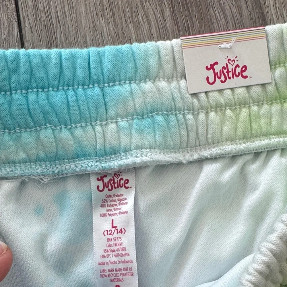 Justice Vibrant Blue‎ and Green Skirt